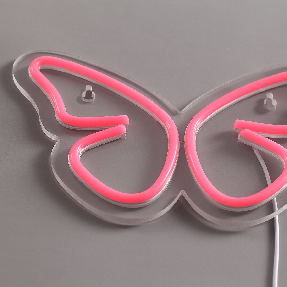 Butterfly Neon Vägglampa Rosa-Lampconcept.se