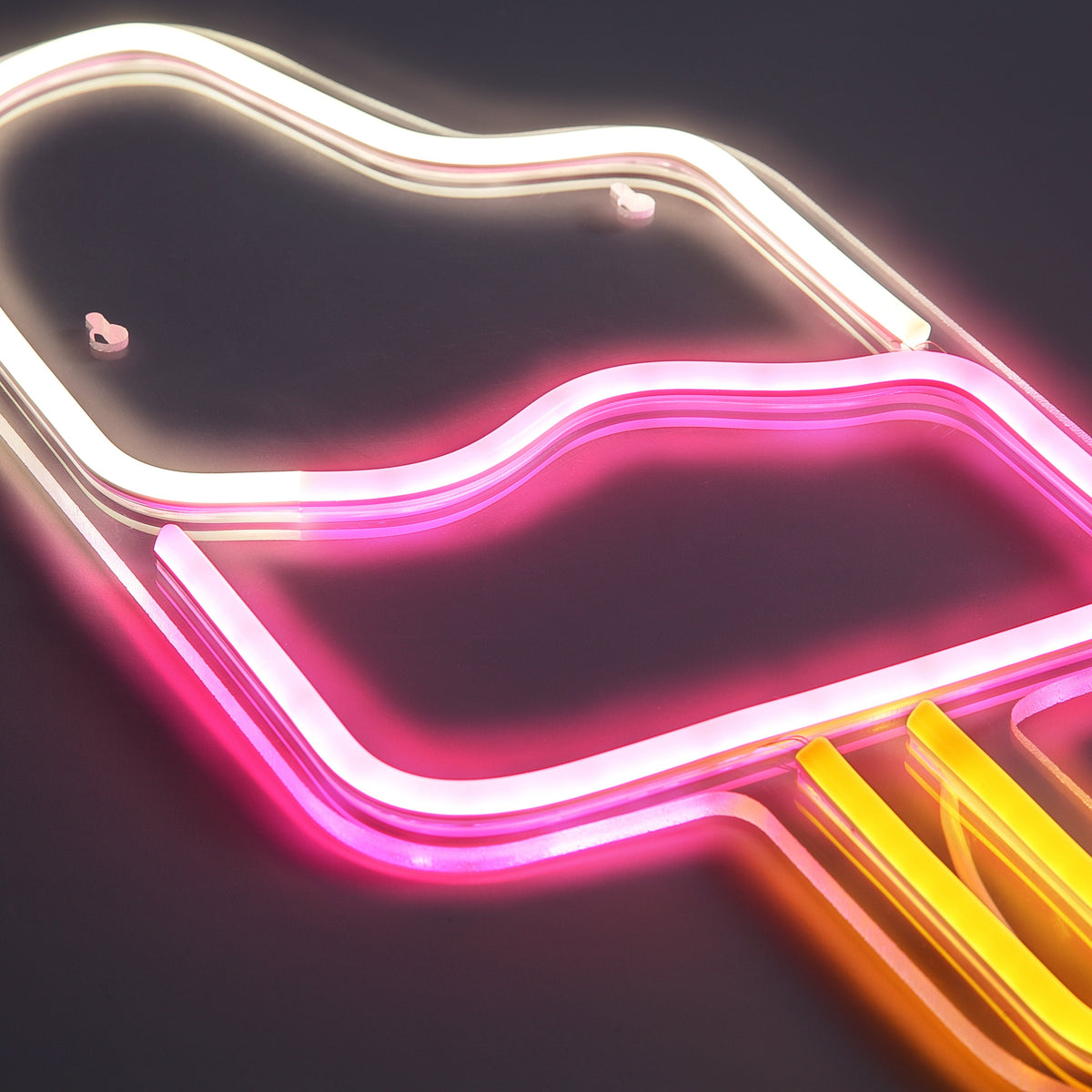 Ice Cream Neon Vägglampa Rosa/Vit-Lampconcept.se