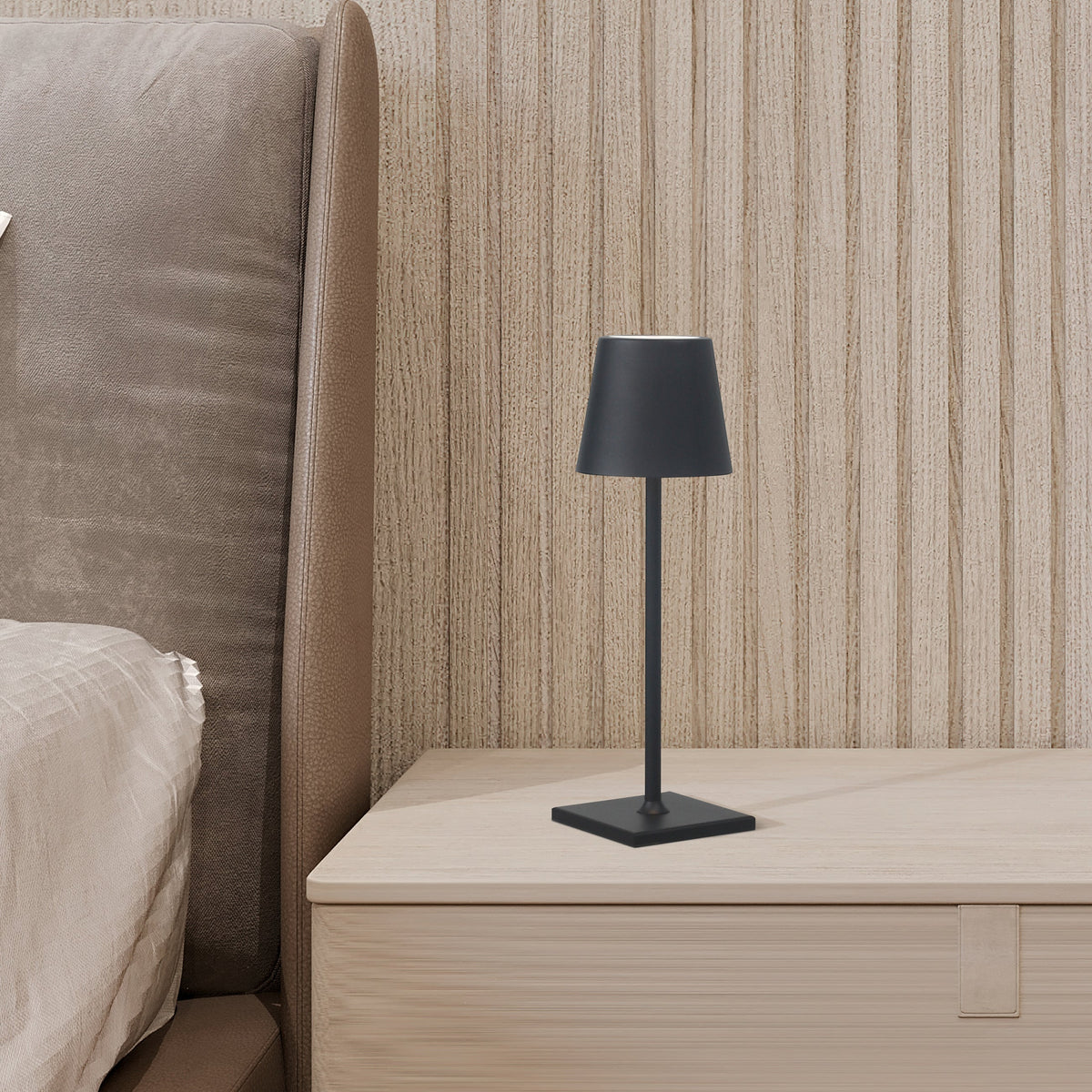 Garda Medium 30cm Sladdlös Svart-Lampconcept.se