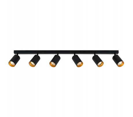 Justerbar 6-Spots Svart/Mässing-Lampconcept.se