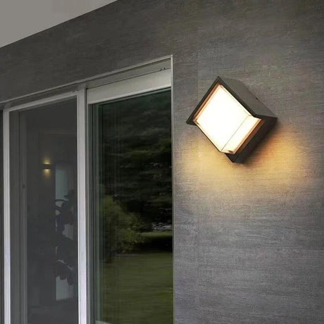 Tekla Udendørs Væglampe LED Square Sort