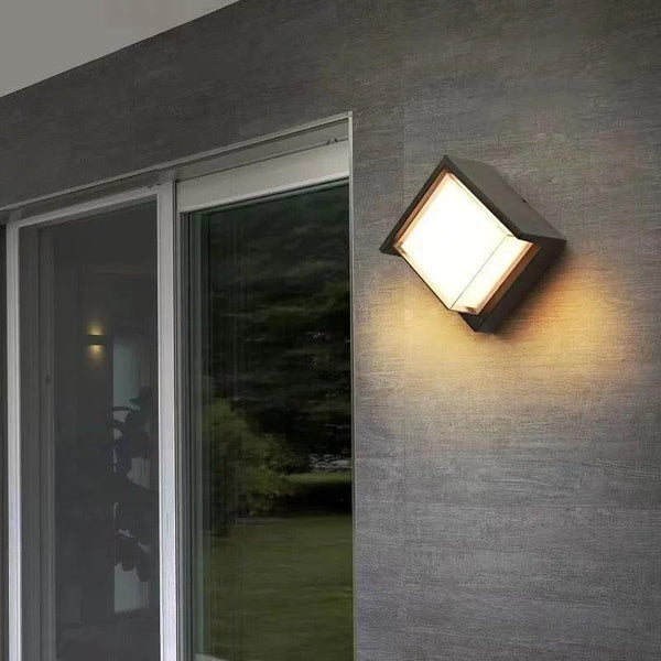 Tekla Udendørs Væglampe LED Square Sort