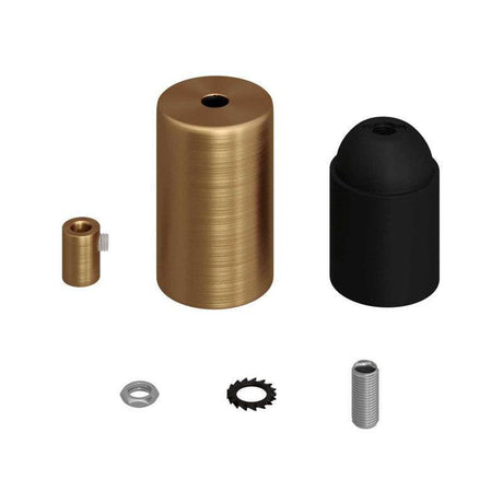 Cylinder Lamphållare Borstad Mässing-Lampconcept.se