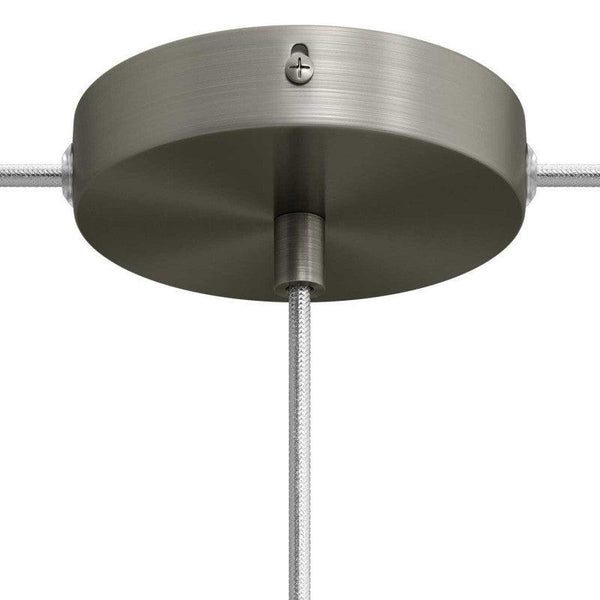 Takkopp För 1 Lampa Ø12 Borstat Krom Med Sidohål-Lampconcept.se