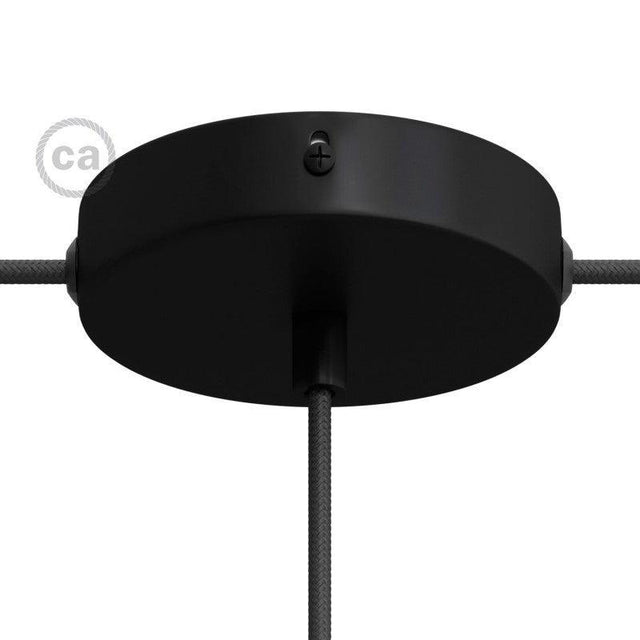 Takkopp För 1 Lampa Ø12 Matt Svart Med Sidohål-Lampconcept.se