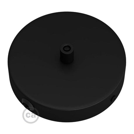 Takkopp För 1 Lampa Ø12 Matt Svart Med Sidohål-Lampconcept.se