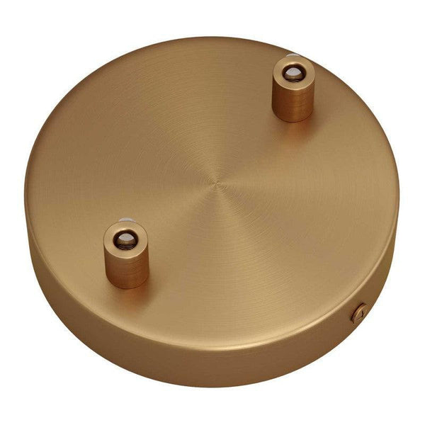 Takkopp För 2 Lampor Ø12 Borstad Mässing-Lampconcept.se