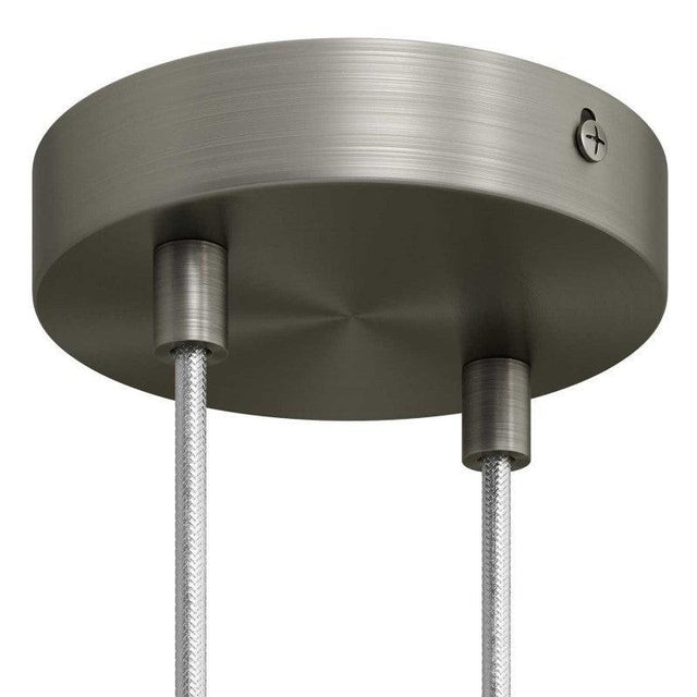 Takkopp För 2 Lampor Ø12 Borstad Krom-Lampconcept.se