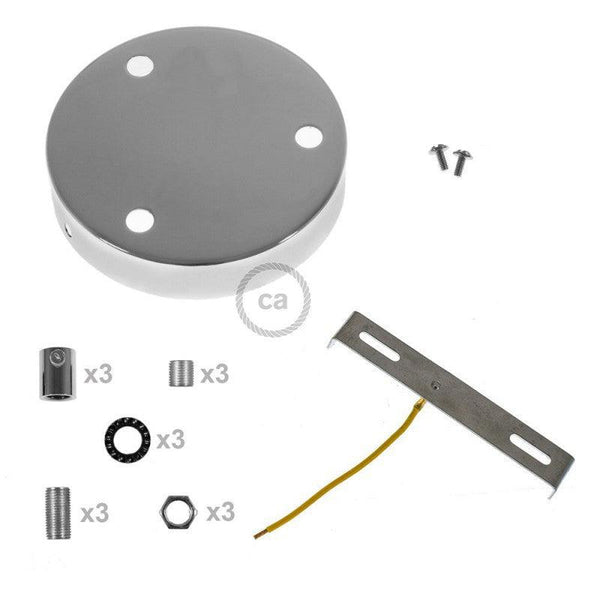 Takkopp Til 3 Ø12 Klar Krom-Lampconcept.se