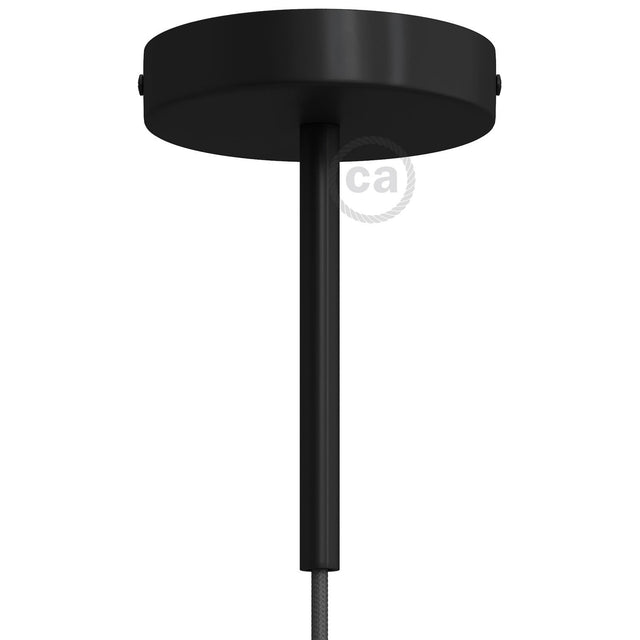 Takkopp För 1 Lampa Med 15cm Skaft Svart-Lampconcept.se