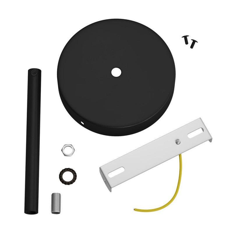 Takkopp För 1 Lampa Med 15cm Skaft Svart-Lampconcept.se