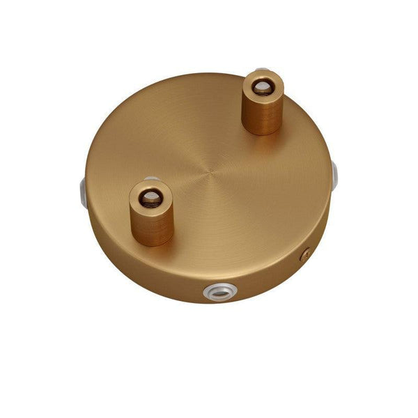 Takkopp För 2 Lampor Ø8.3 Borstad Mässing-Lampconcept.se