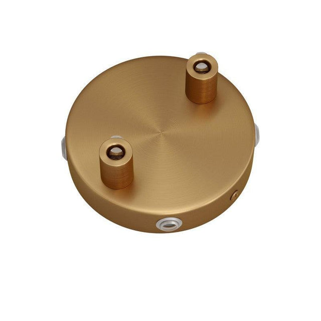 Takkopp För 2 Lampor Ø8.3 Borstad Mässing-Lampconcept.se