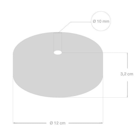 Takkopp För 1 Lampa Ø12 Vit Trä-Lampconcept.se