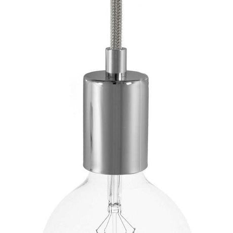 Cylinder Lamphållare Krom-Lampconcept.se