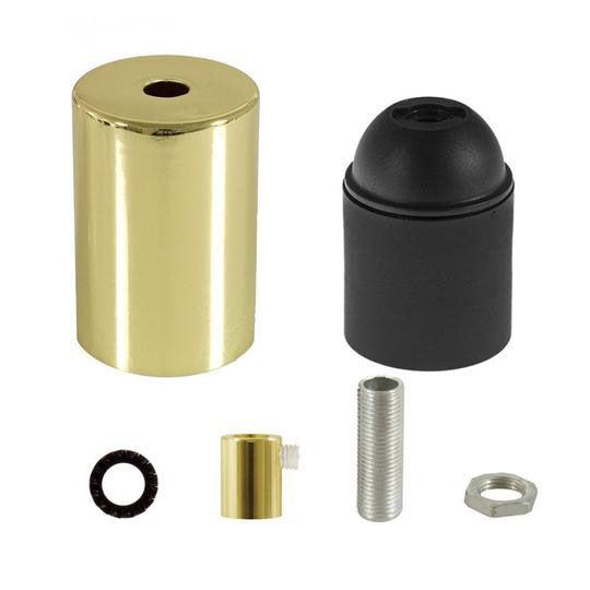 Cylinder Lamphållare Kit Klar Mässing-Lampconcept.se